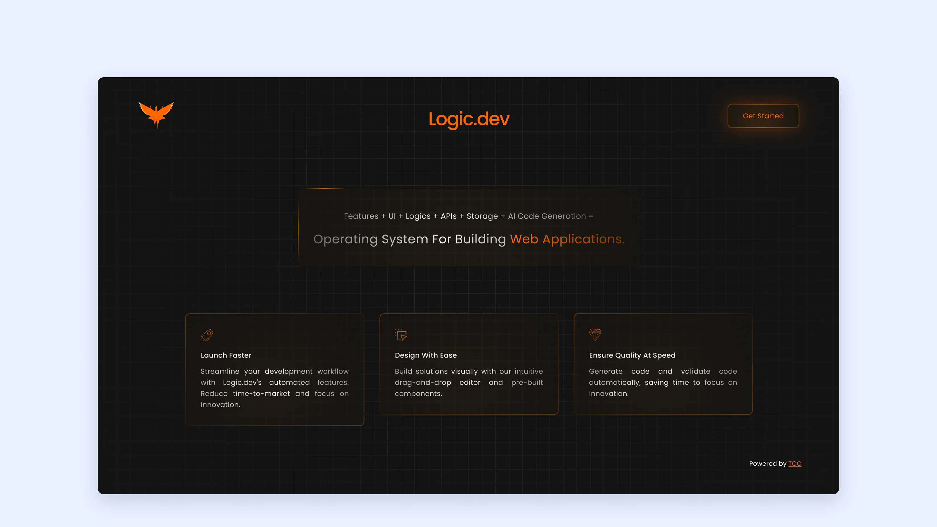 The sign-in page: Features plus UI plus logic plus APIs plus storage plus AI code generation